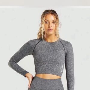 Gymshark Adapt Marl Long Sleeve Crop Top